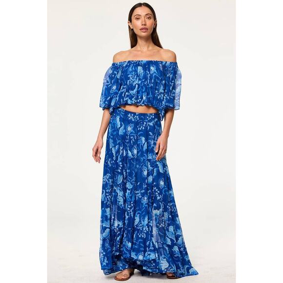Misa Los Angeles Marie Maxi Skirt in Fiji Flora M - Picture 1 of 5
